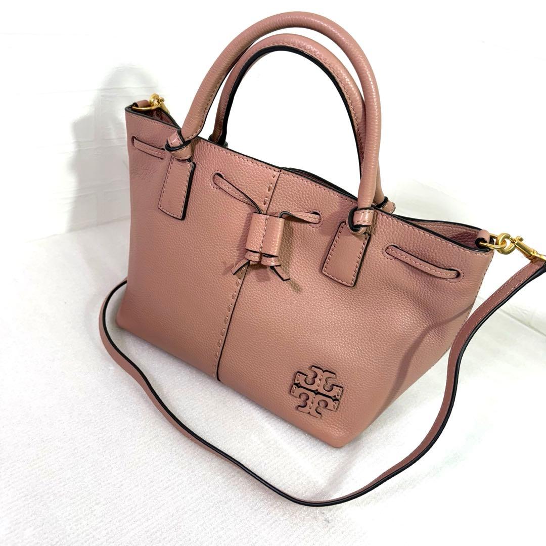 トリーバーチ トートバッグ　レザー　 マックグロー　ドローストリング　サッチェル