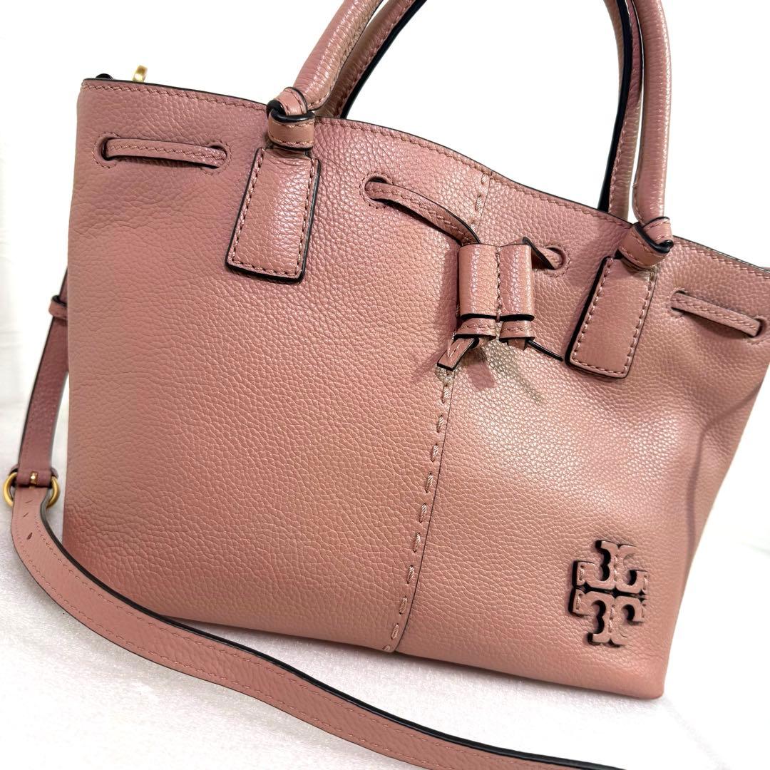 トリーバーチ トートバッグ　レザー　 マックグロー　ドローストリング　サッチェル