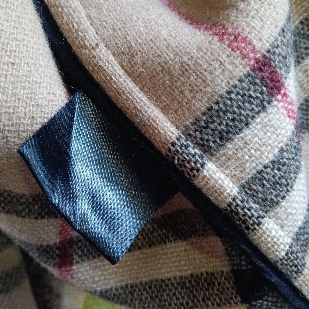 バーバリーロンドン ノバチェック柄 ウールダッフルコート レディース Lサイズ