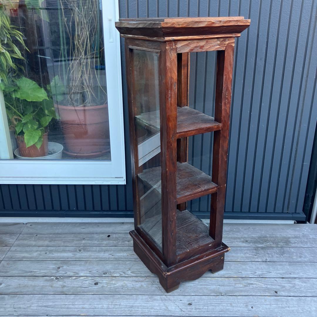 北欧レトロ 無垢材 木製シェルフ 飾り棚 ディスプレイラック カントリー 古家具