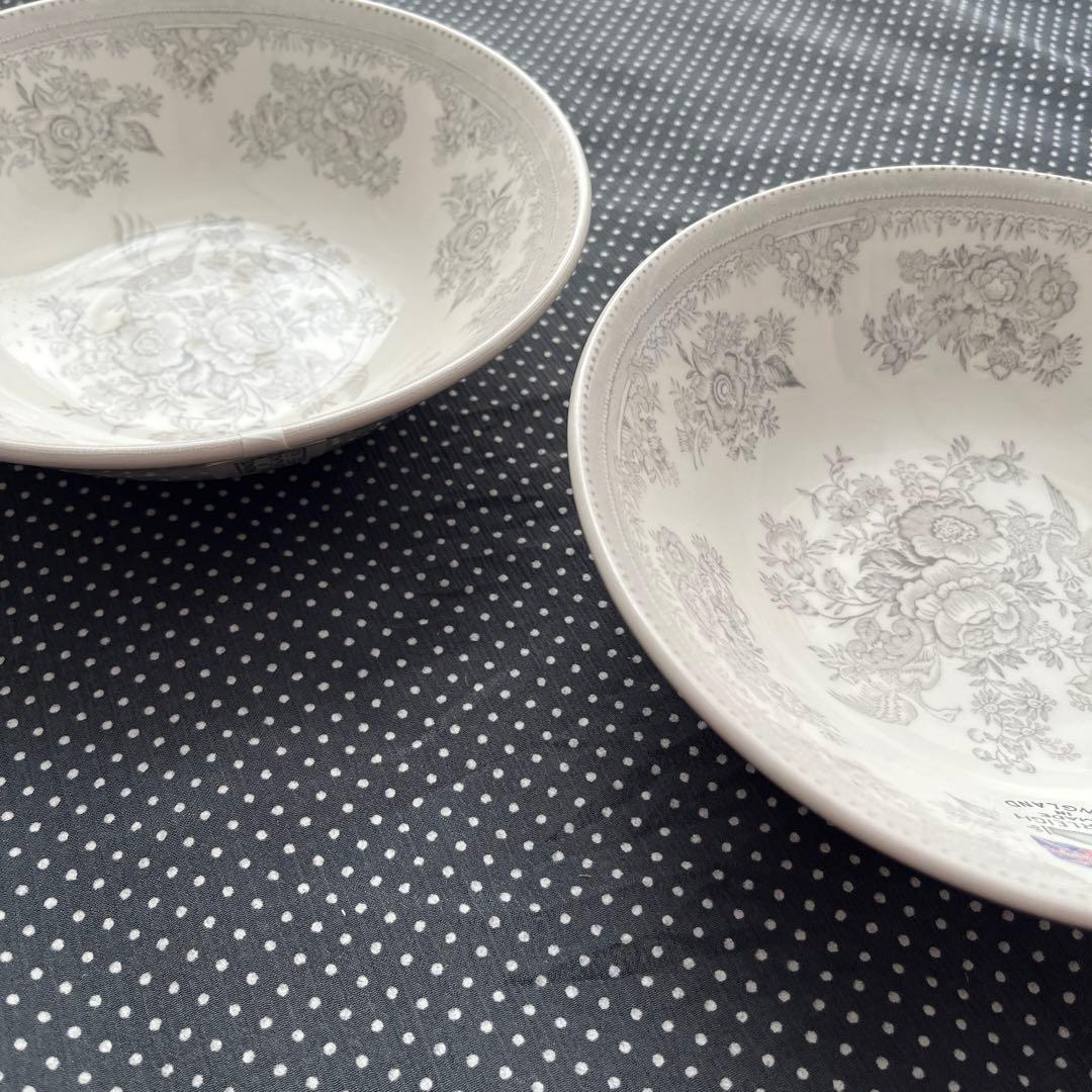 バーレイ アジアティックフェザンツ　シリアルボウル Burleigh ダブグレイ