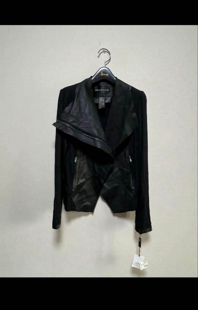 新品タグ付きダブルスタンダードラムレザージャケットカーディガン