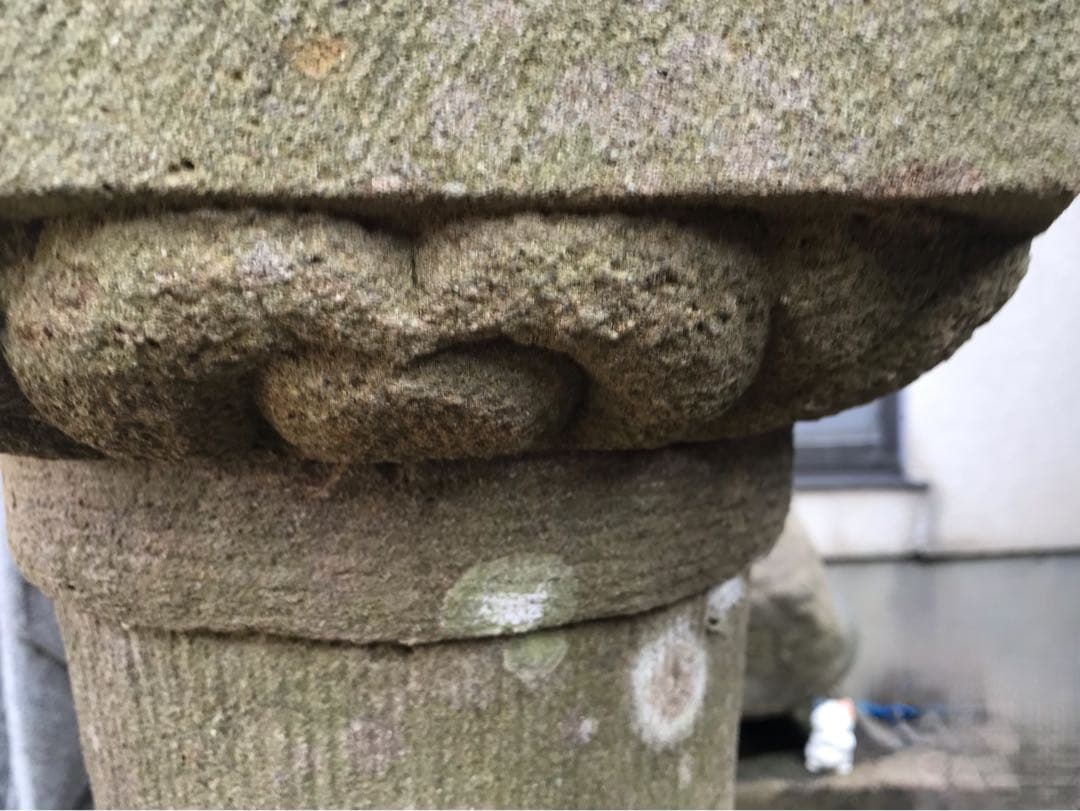 【天然自然石・時代春日石灯篭・茶庭灯篭】庭石オブジェ置物箱庭ガーデニング造園彫刻