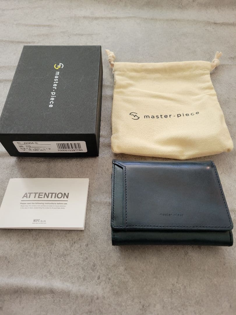 master-piece コンパクトウォレット(三つ折り)ブルー