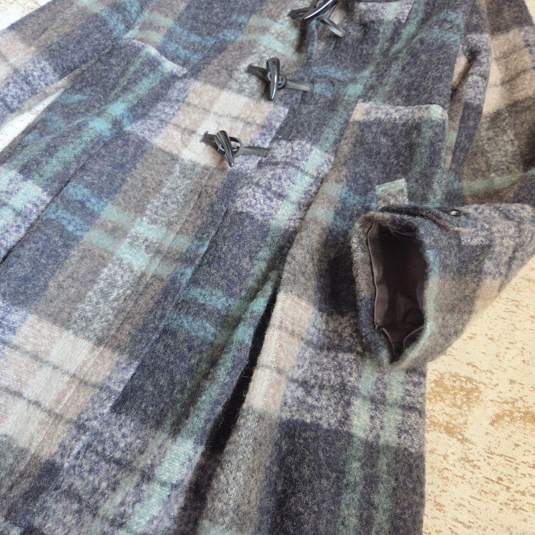 Haru◆Le-Fluy/アコーレ　◆良品◆ウールダッフルコートチェック柄