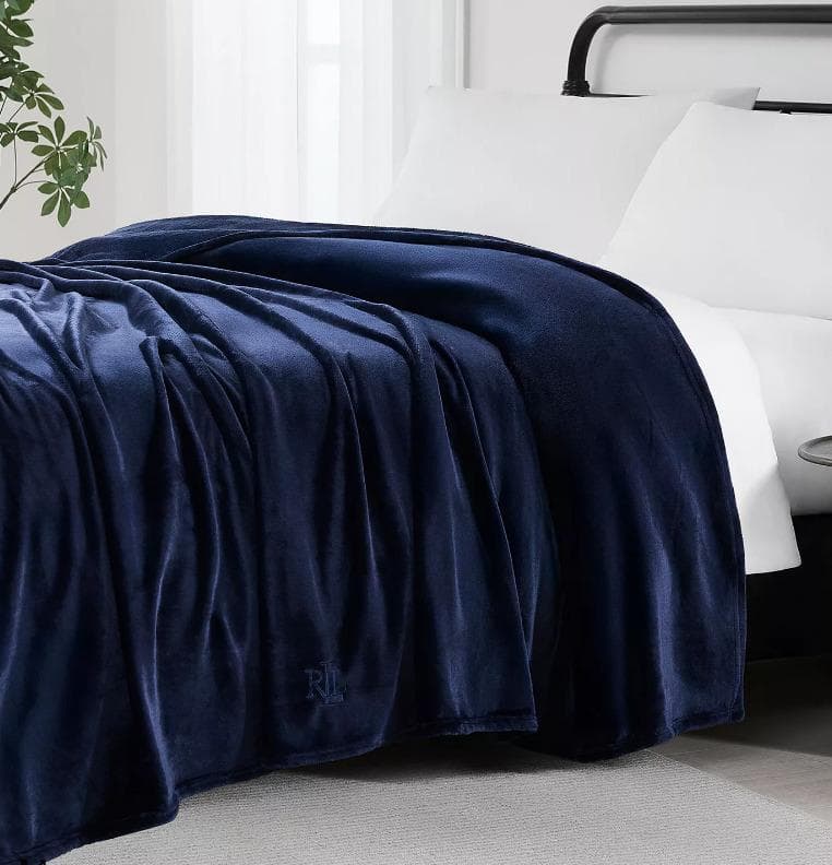 【新品】ラルフローレン ロゴ入り 毛布ブランケット 168x 229cm