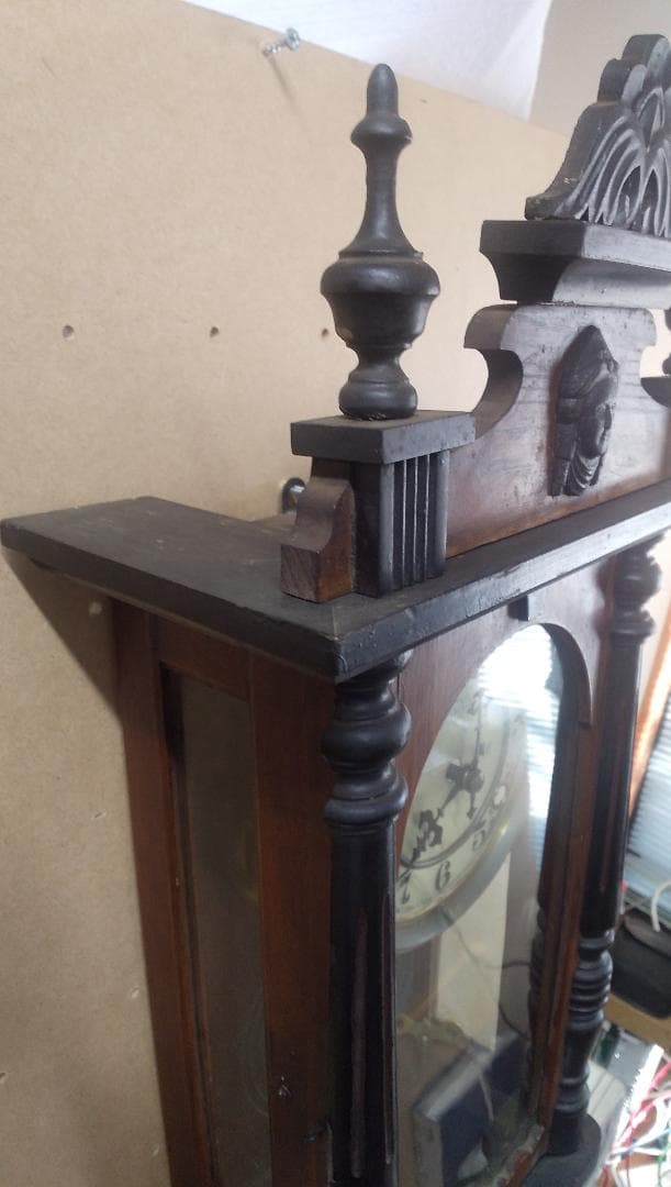 古い柱時計    ⑬