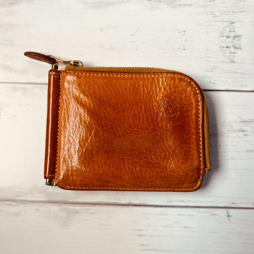 nさま専用【美しいヌメ革】　マネークリップ　本革　バイソン　ミニマル