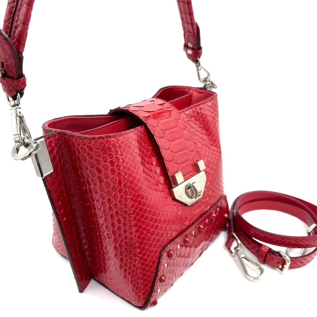 みつうら✨美品✨B-Rounge ビーラウンジ パイソンレザー 2WAY