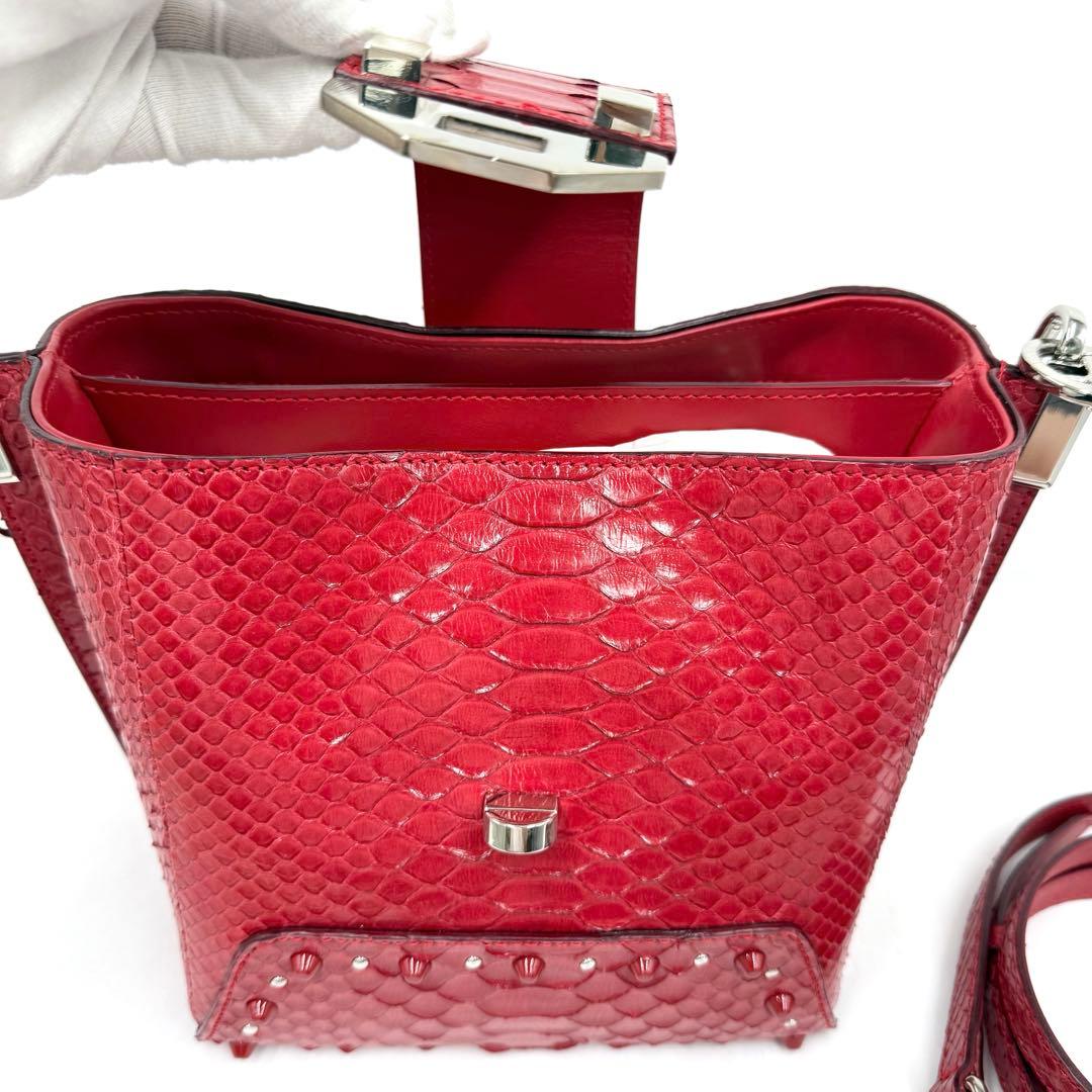 みつうら✨美品✨B-Rounge ビーラウンジ パイソンレザー 2WAY