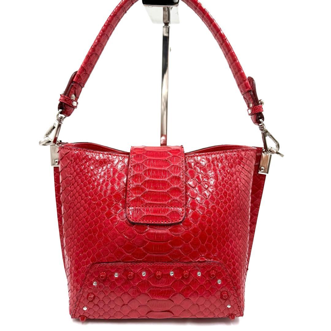 みつうら✨美品✨B-Rounge ビーラウンジ パイソンレザー 2WAY