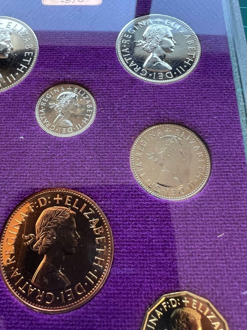 外国硬貨　イギリス　1970年　8種まとめロット