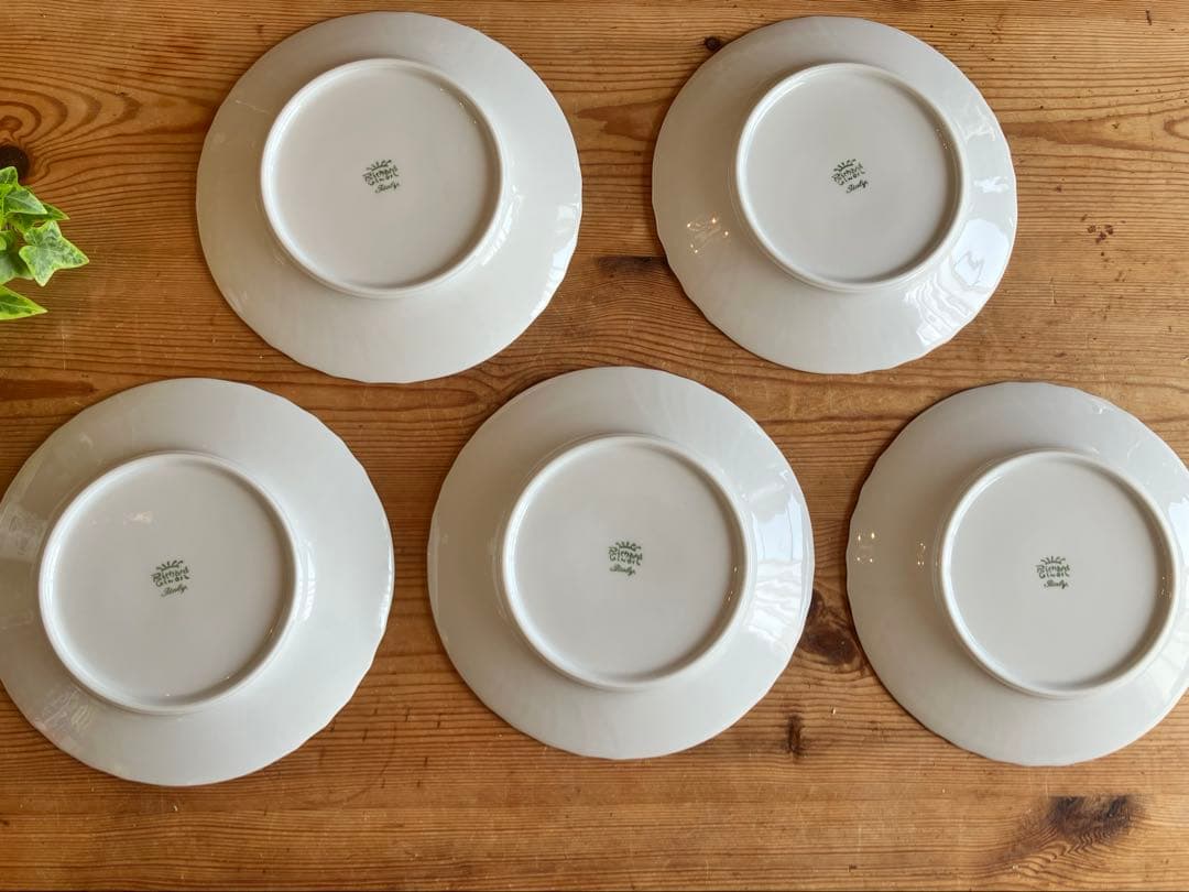 ジノリ　ベッキオグレース　19.5デザートプレート×5