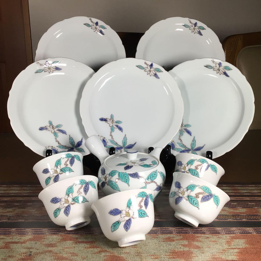 『スタうー特価』　有田焼　岩尾對山　お茶茶碗　中皿　5組　急須