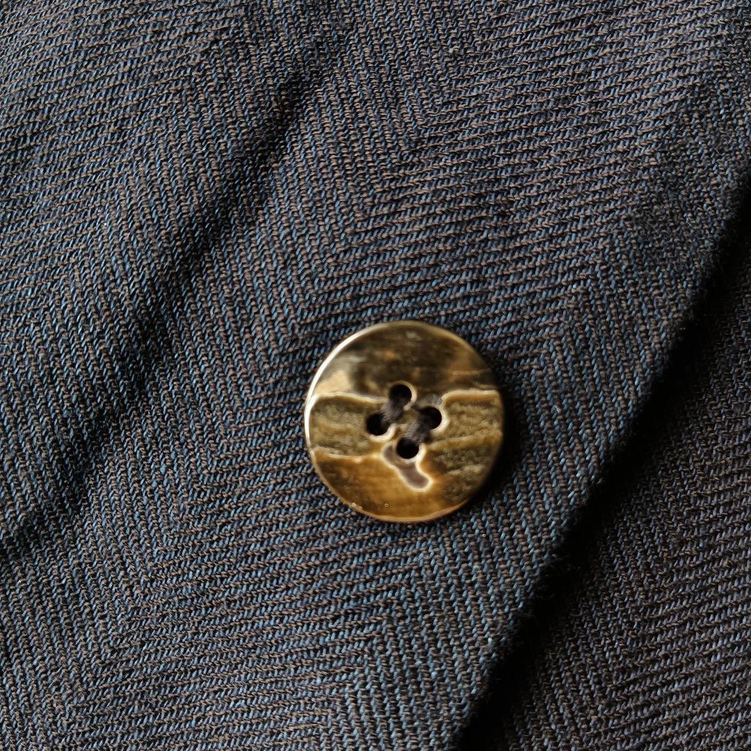 【プランテーション】コットンウール比翼ロングコート ワンピース ネイビー