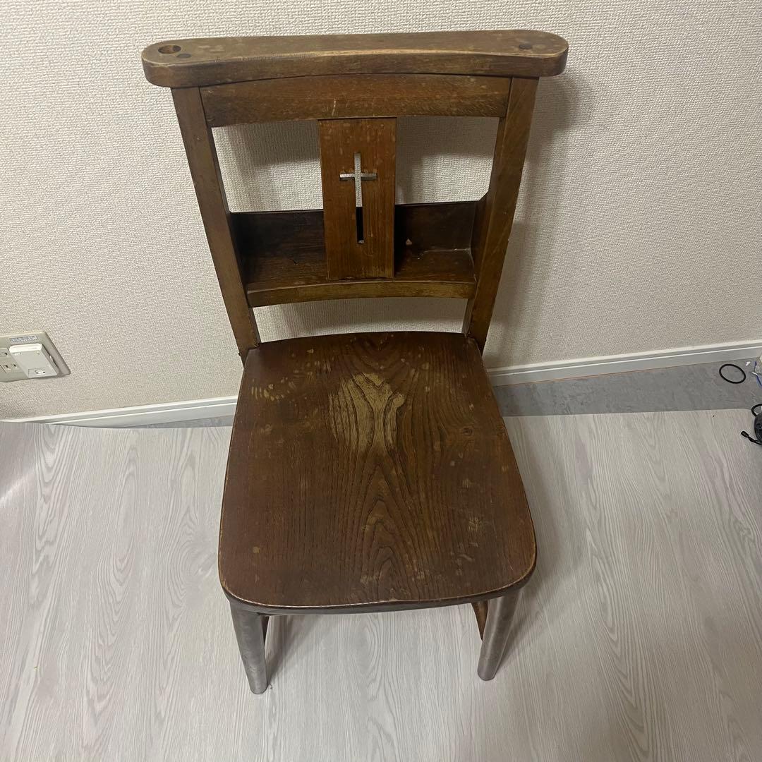 アンティーク　チャーチチェア　ダイニング　教会　椅子　イギリス　ヴィンテージ