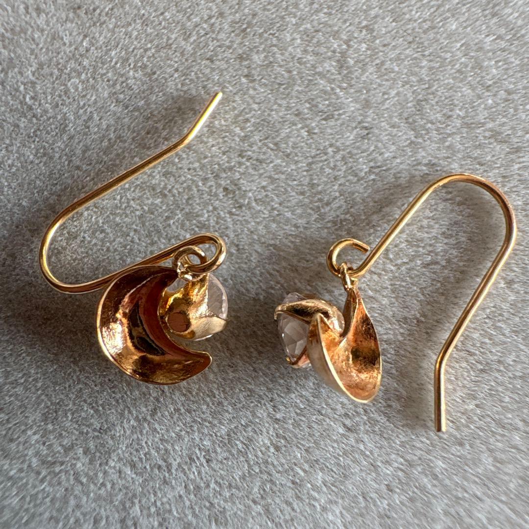 ⭐️2/3まで期間限定価格！K18 ♡ ジュエリーマキ ストーンフックピアス