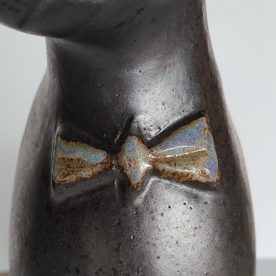 信楽焼傘立て  ねこレリーフ 高さ６３cm