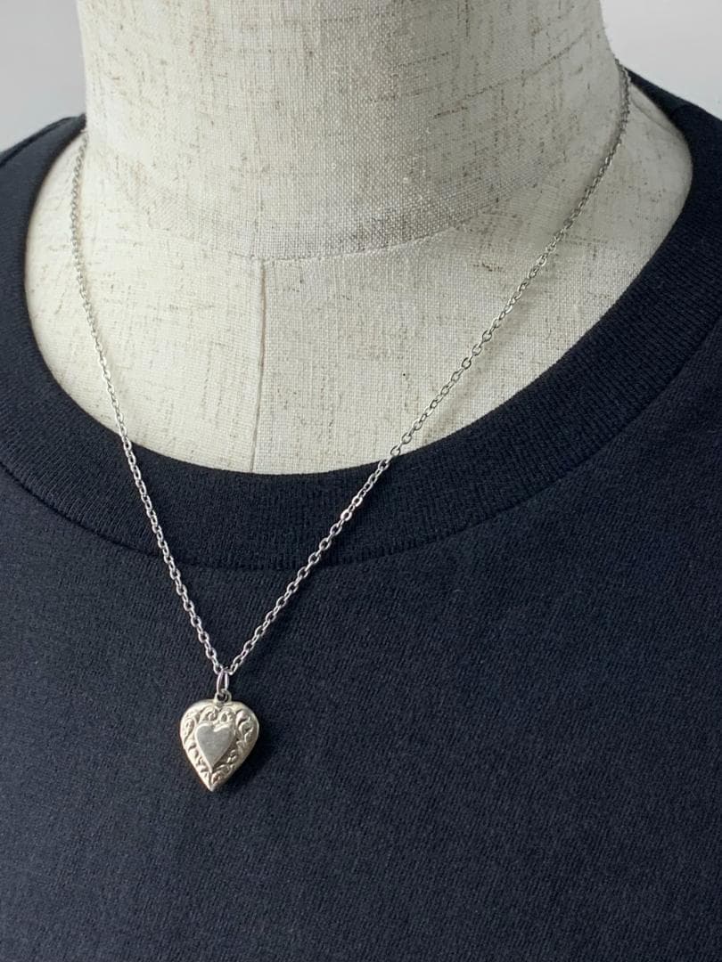 スウィートハートジュエリー両面デザイン 渦巻 シルバー ヴィンテージ ネックレス