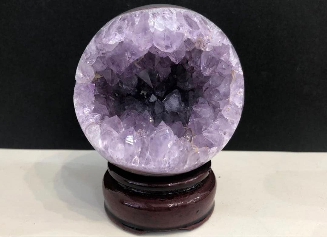 祈祷済み！アメジスト ジオード 笑口 瑪瑙 丸玉