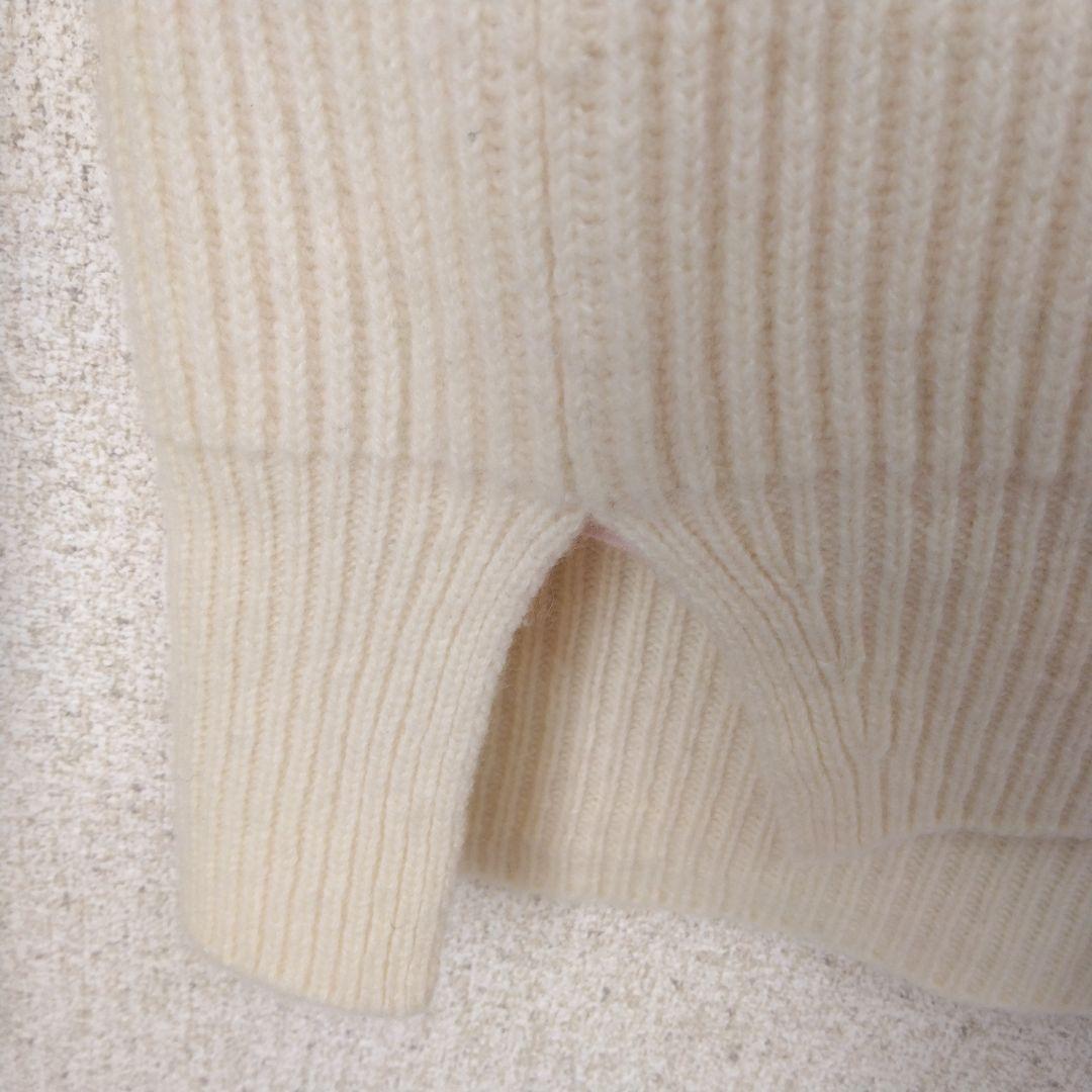 Drawer　ウールカシミヤ　リブ編み　タートルネックニット　長袖　S