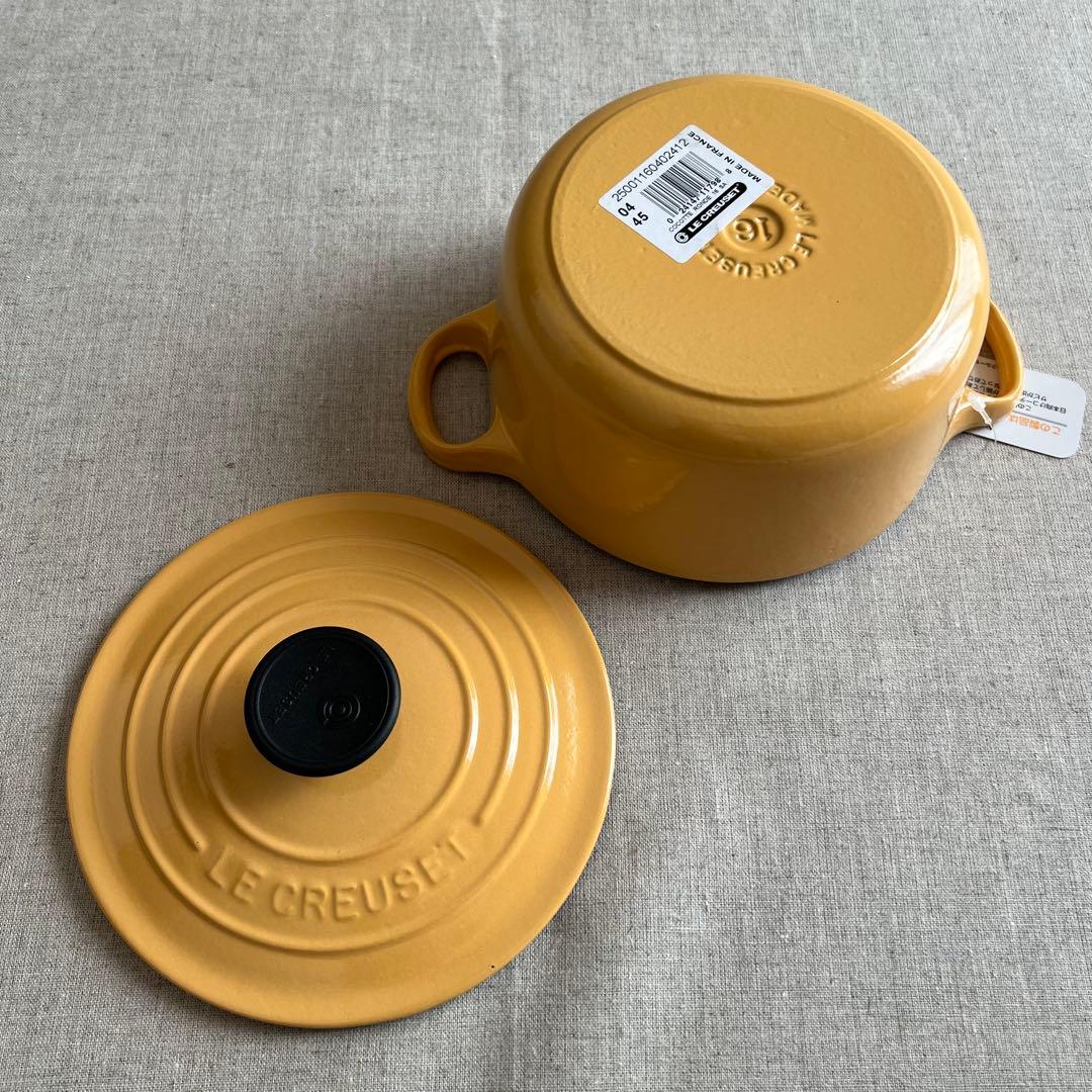 LE CREUSET ココットロンド 両手鍋 16cm イエロー