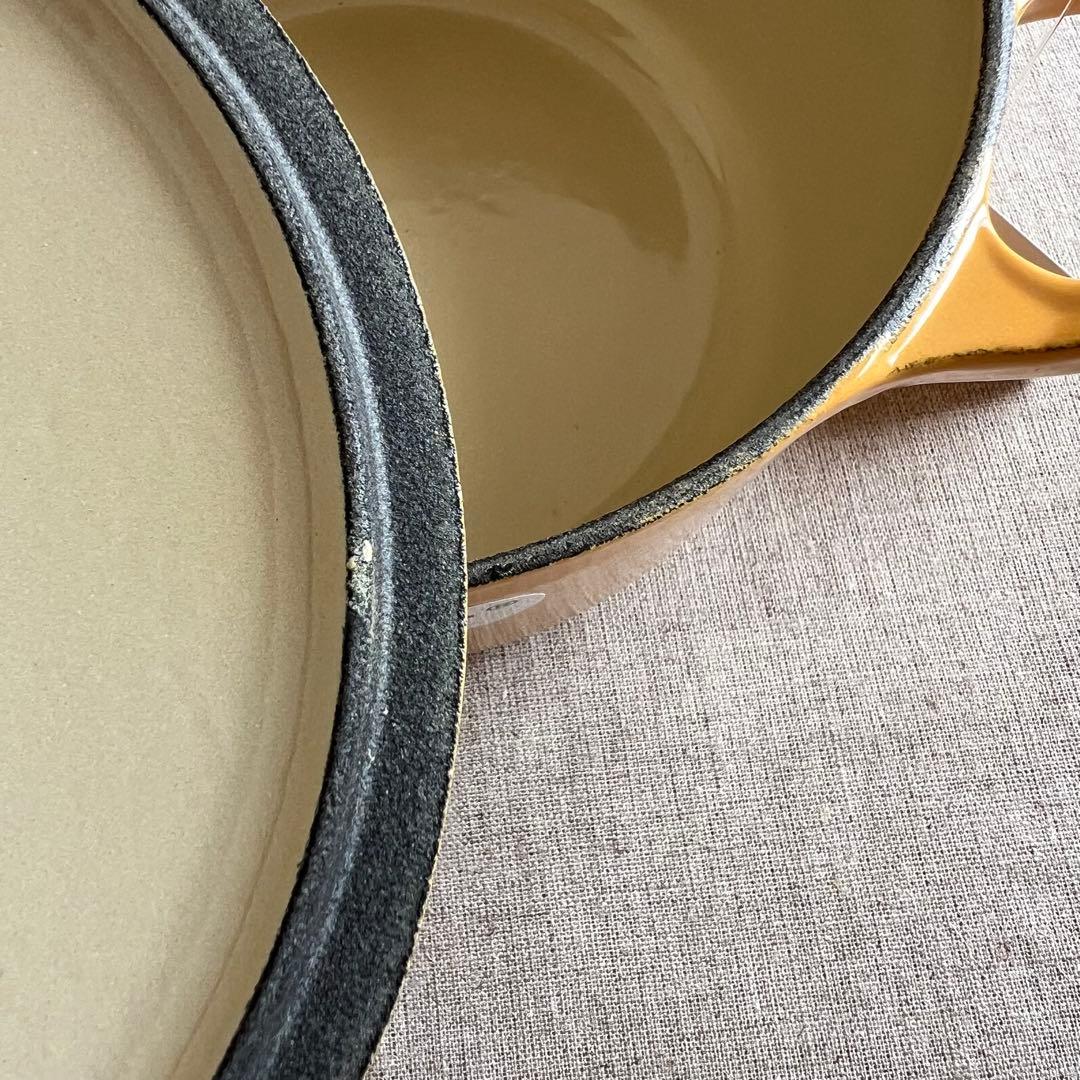 LE CREUSET ココットロンド 両手鍋 16cm イエロー