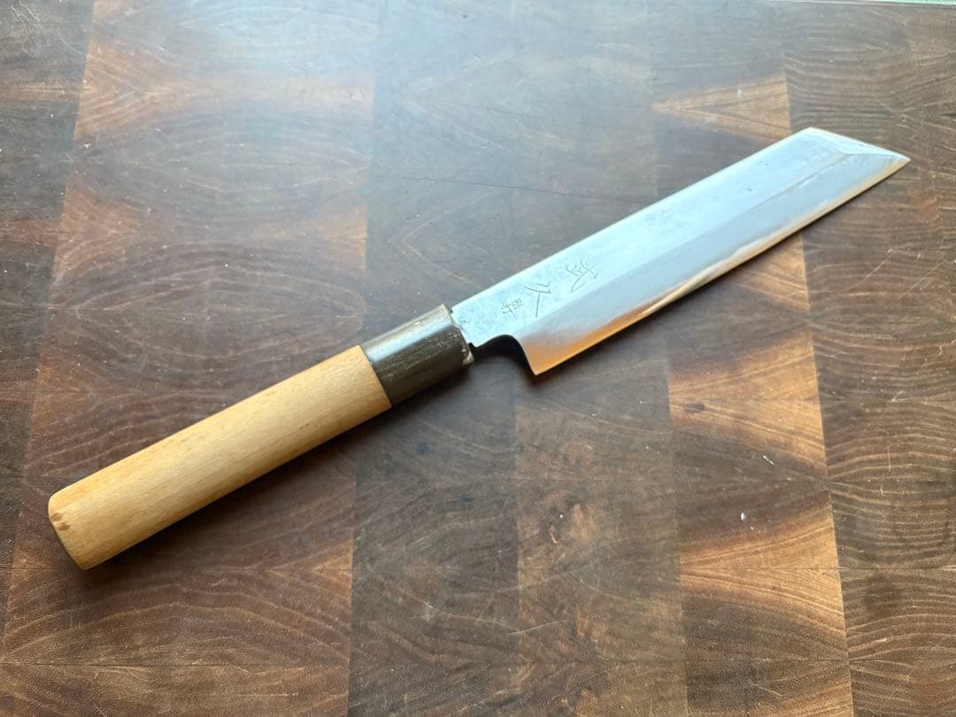 越後打刃物　武久　ケンムキ　165mm 5寸半　包丁　和包丁　白鋼　研ぎ済