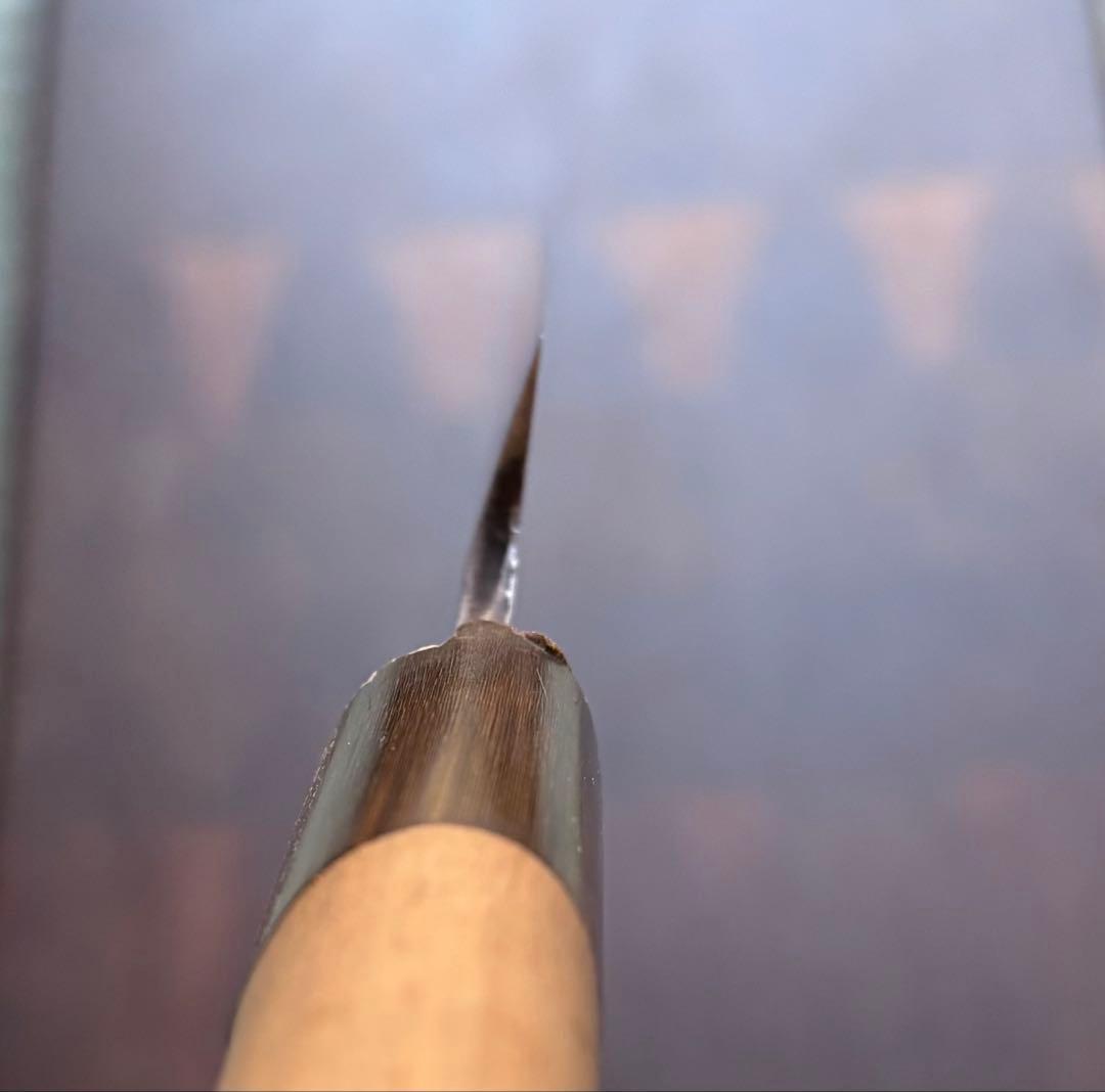 越後打刃物　武久　ケンムキ　165mm 5寸半　包丁　和包丁　白鋼　研ぎ済