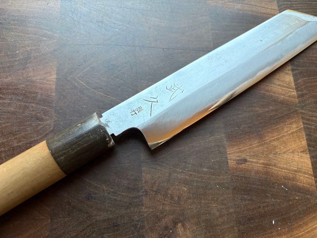 越後打刃物　武久　ケンムキ　165mm 5寸半　包丁　和包丁　白鋼　研ぎ済