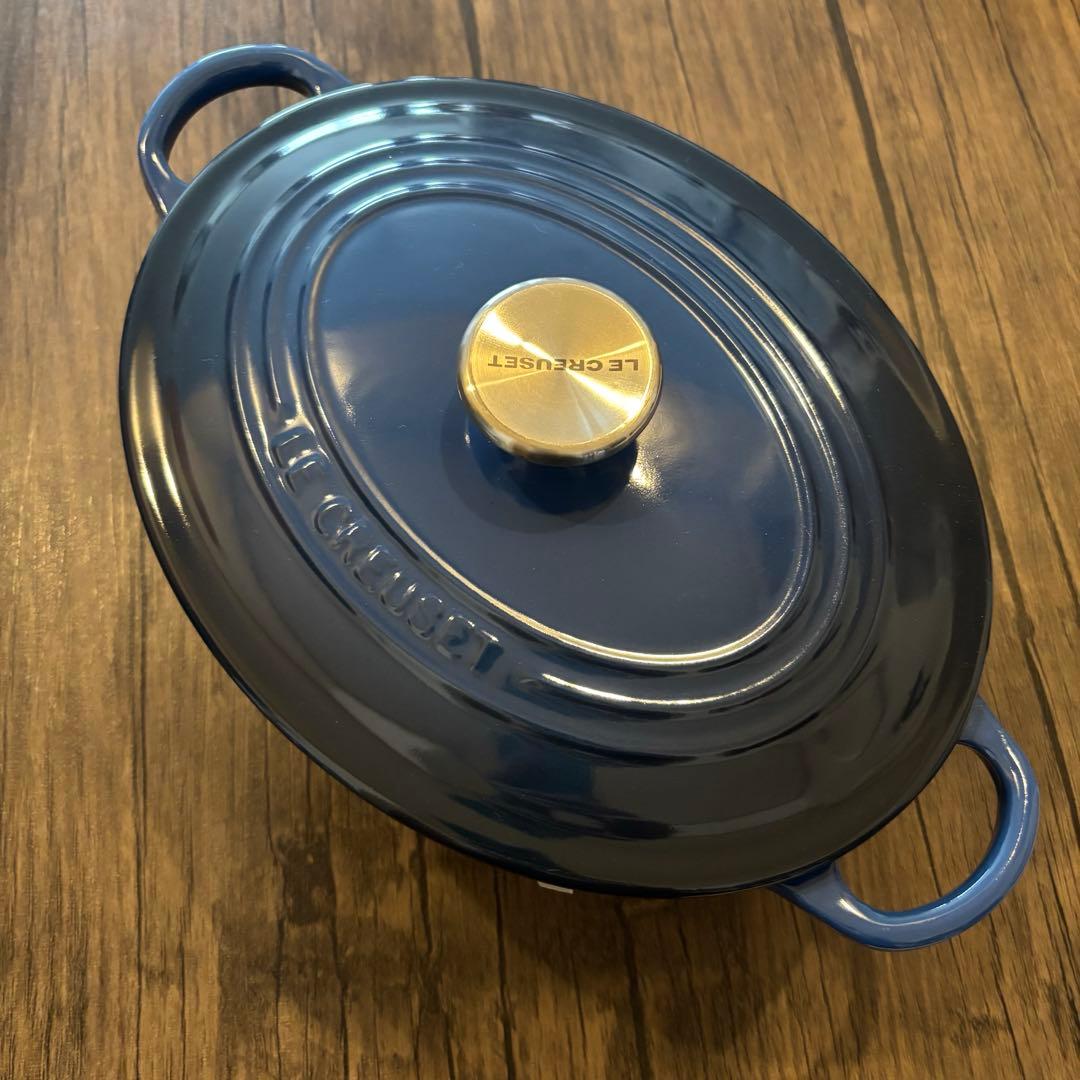 ない！Le Creusetココットロンド22カシス＋オーバル25ラピス