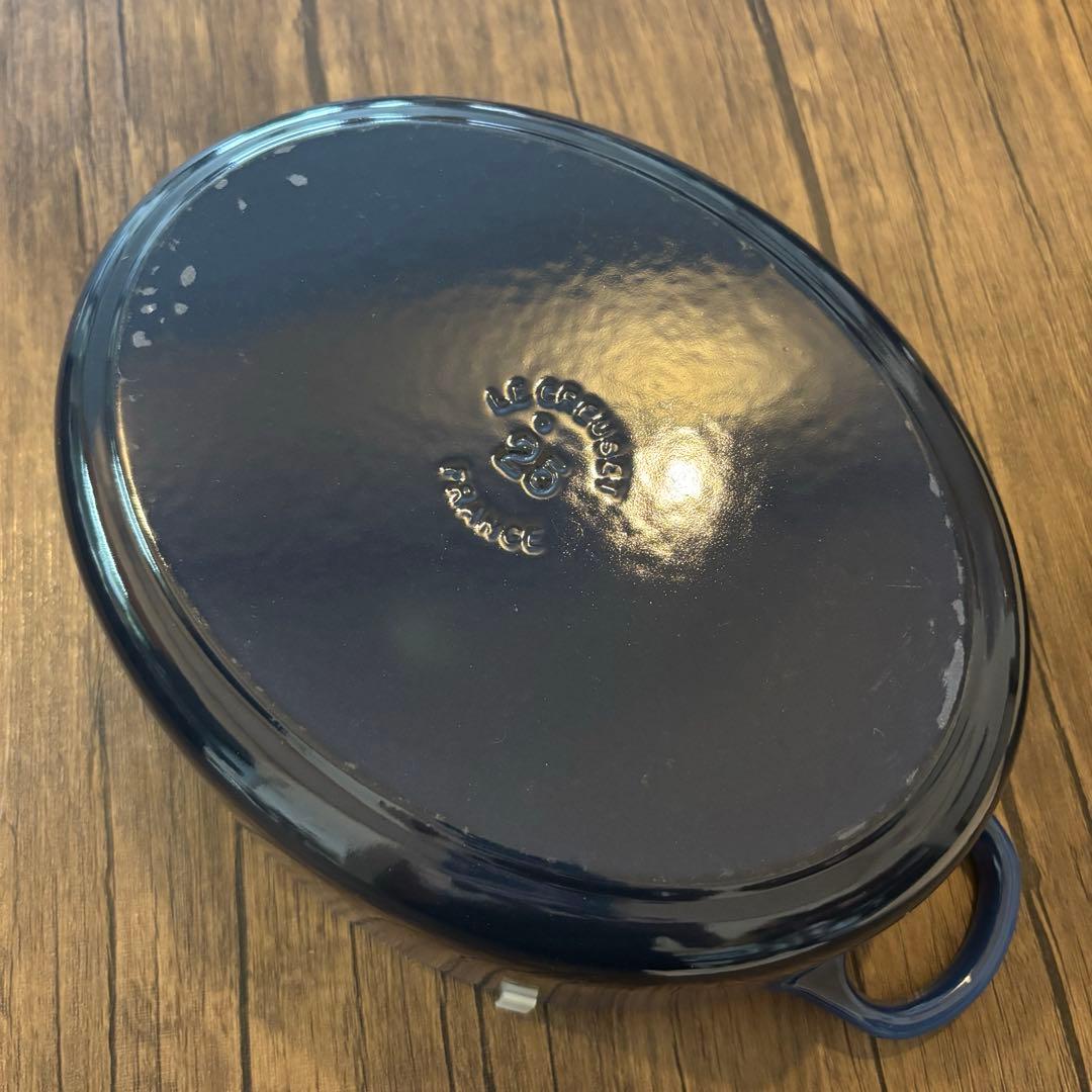 ない！Le Creusetココットロンド22カシス＋オーバル25ラピス