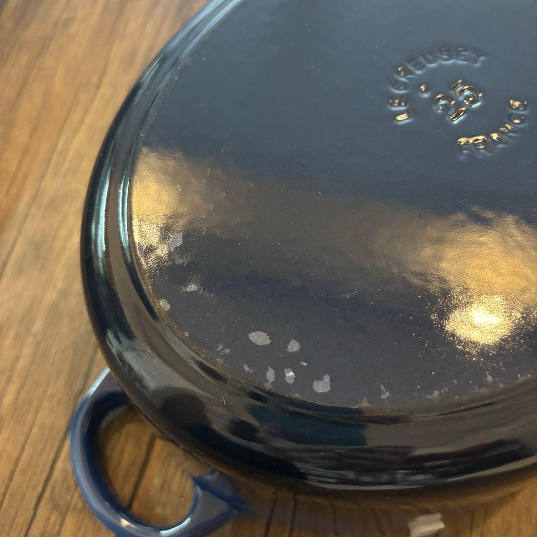 ない！Le Creusetココットロンド22カシス＋オーバル25ラピス