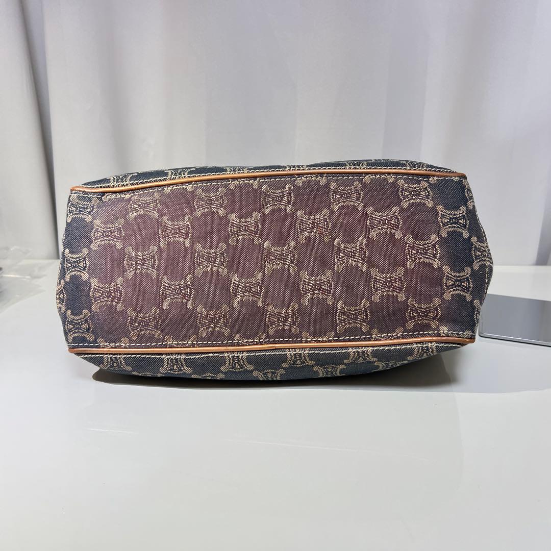 セリーヌ★CELINE★マカダム ブギーバッグ デニム トートバッグ メタリック
