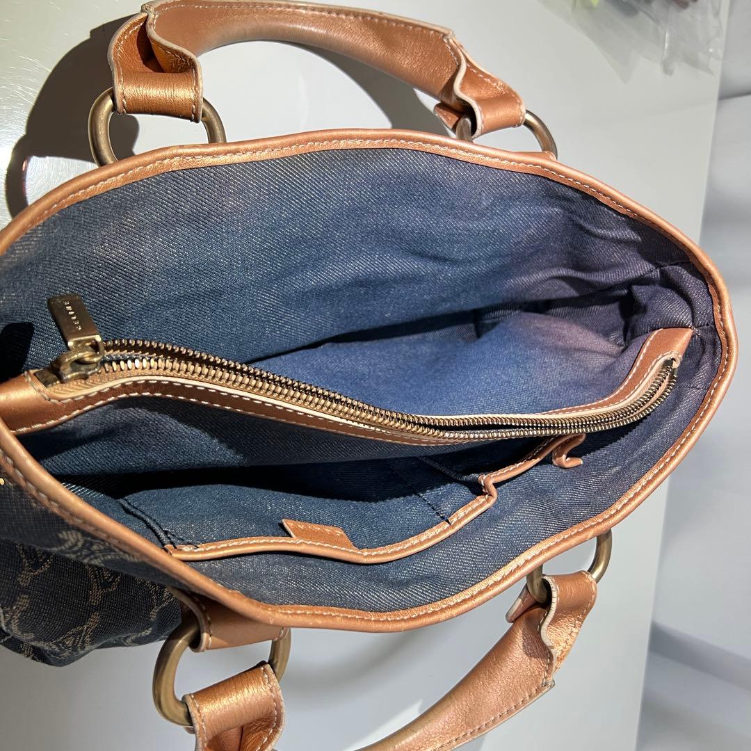 セリーヌ★CELINE★マカダム ブギーバッグ デニム トートバッグ メタリック