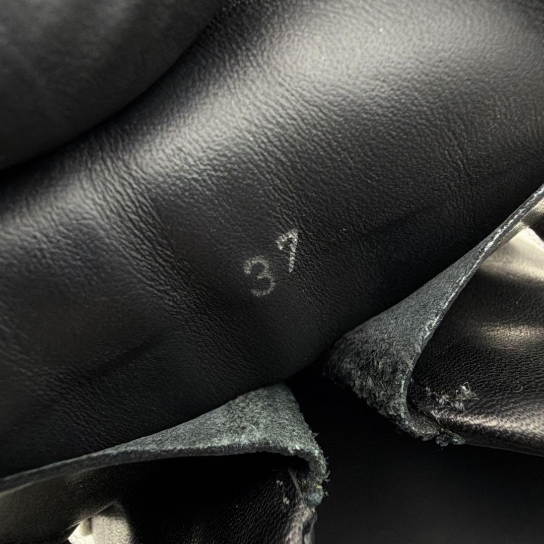 美品 ブルネロクチネリ モニーレ レザー スニーカー 黒 37 厚底 23.5