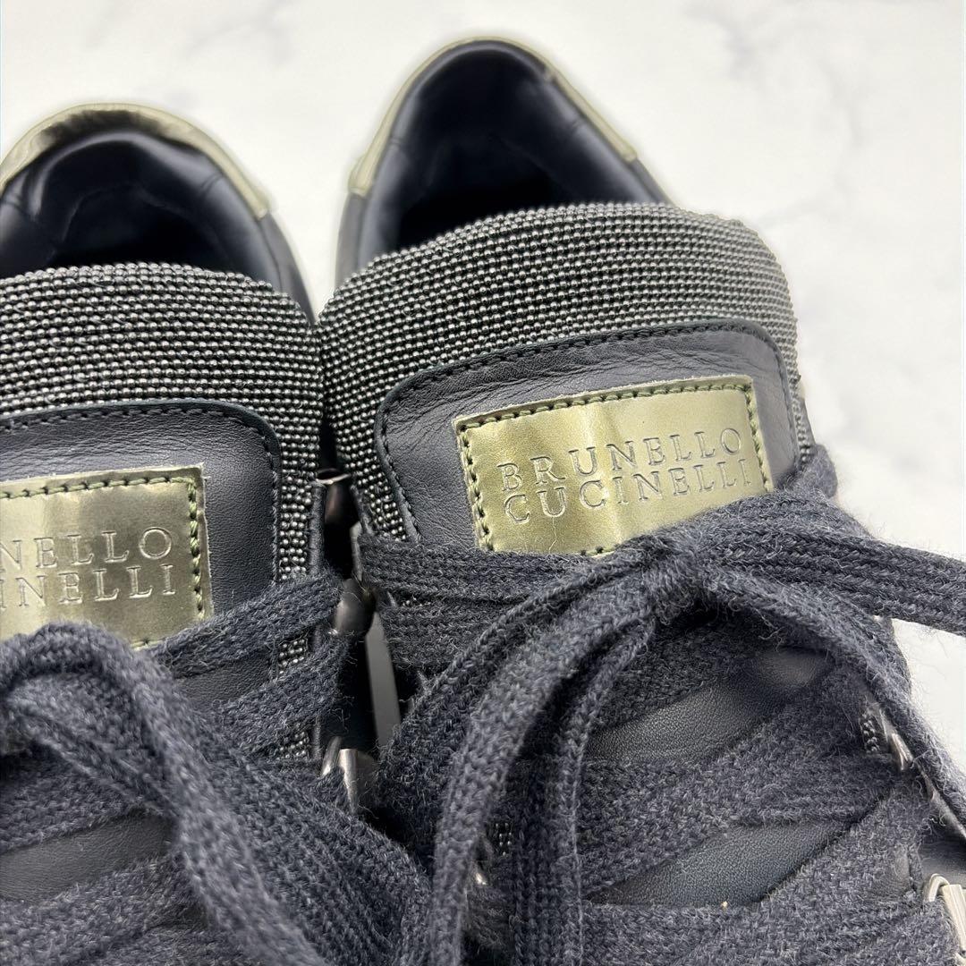 美品 ブルネロクチネリ モニーレ レザー スニーカー 黒 37 厚底 23.5