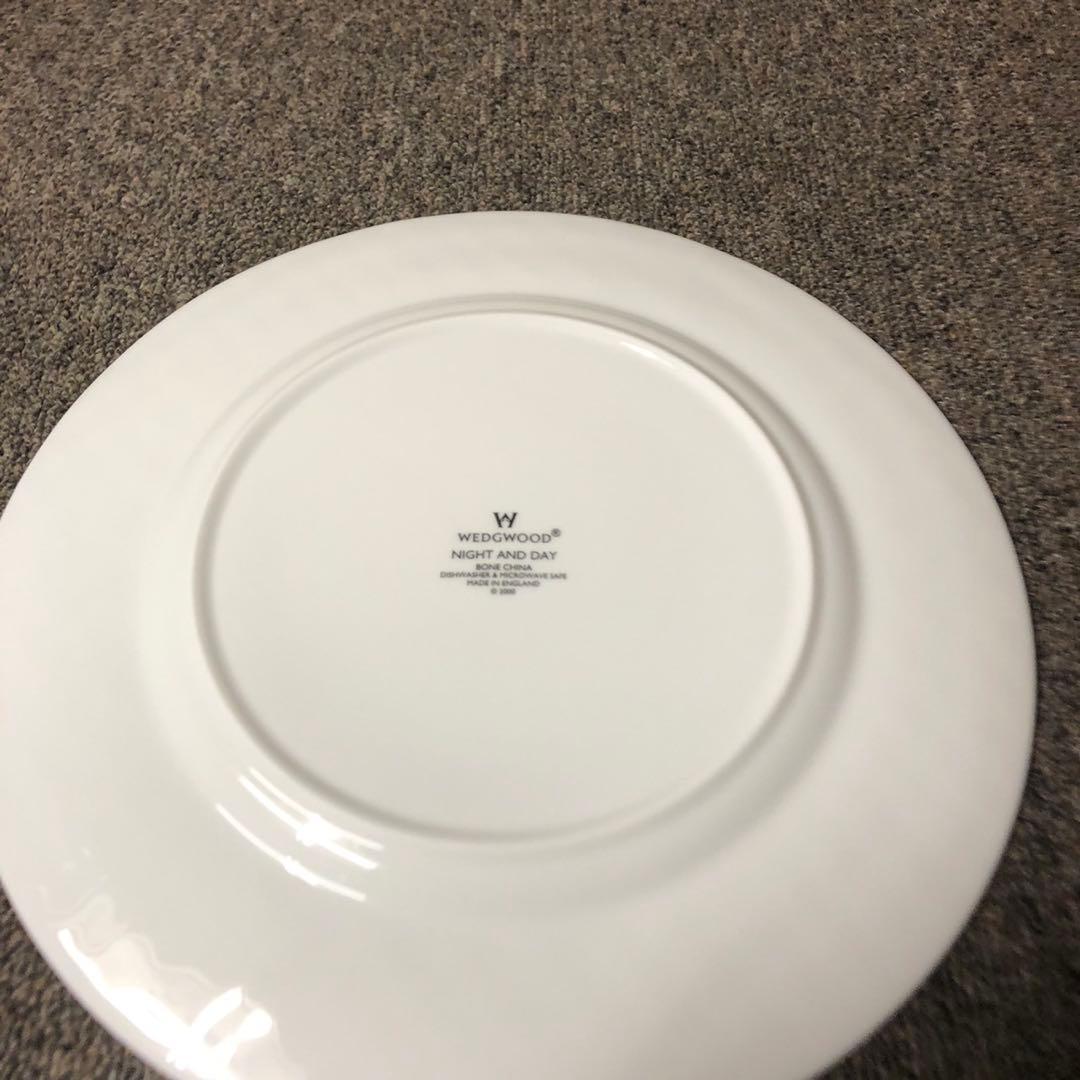 F3極美品✨ウエッジウッド NIGHT&DAY 大皿 ホワイトプレート 27cm