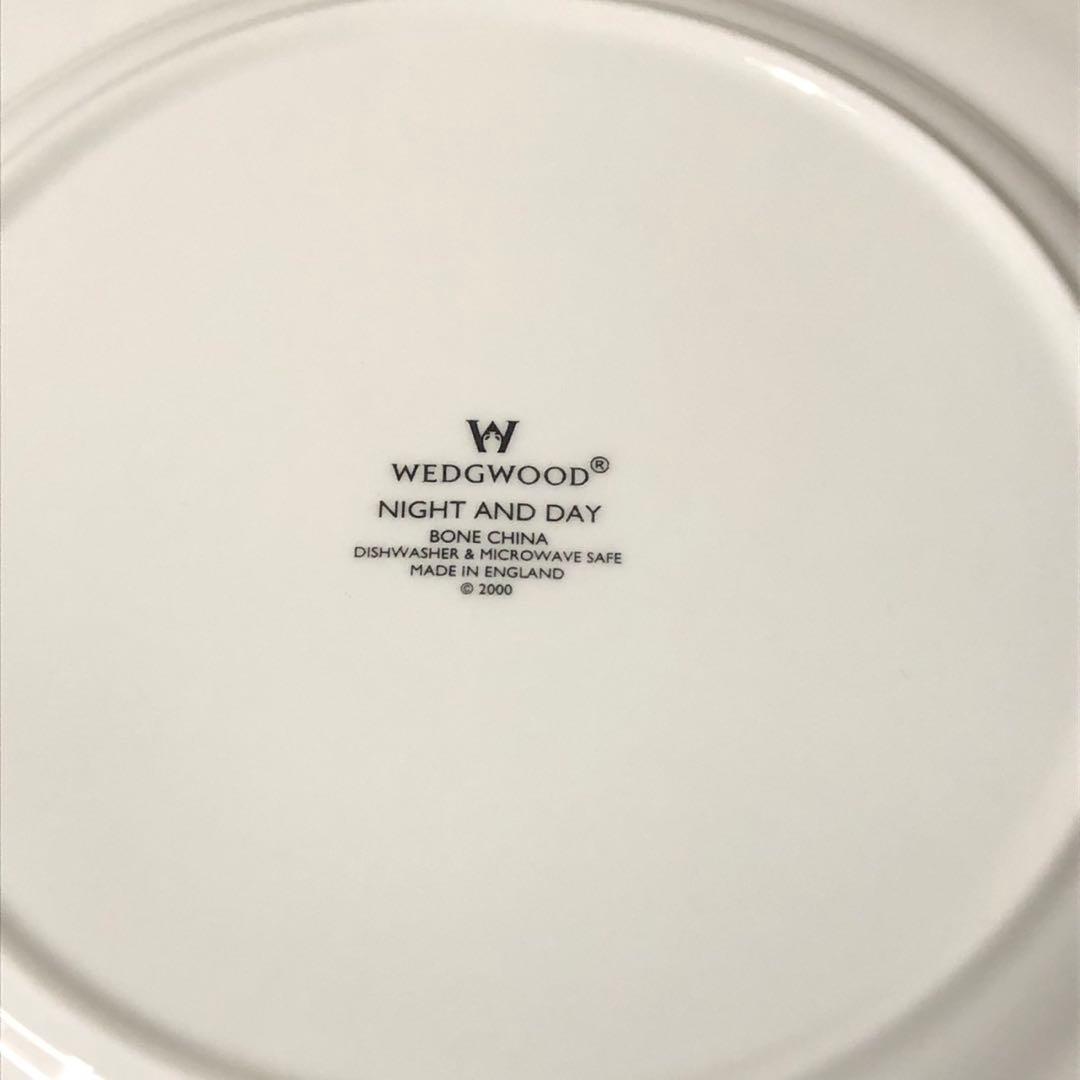 F3極美品✨ウエッジウッド NIGHT&DAY 大皿 ホワイトプレート 27cm