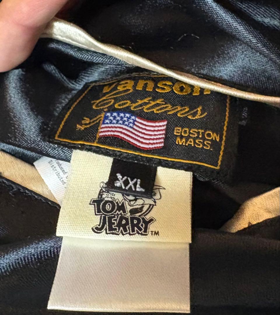［中古品］vanson バンソン　トムとジェリー　スカジャン　XXL