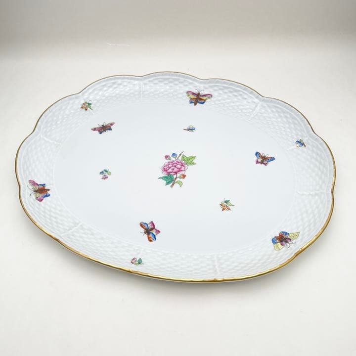 ヘレンド ヴィクトリア 花と蝶 大皿