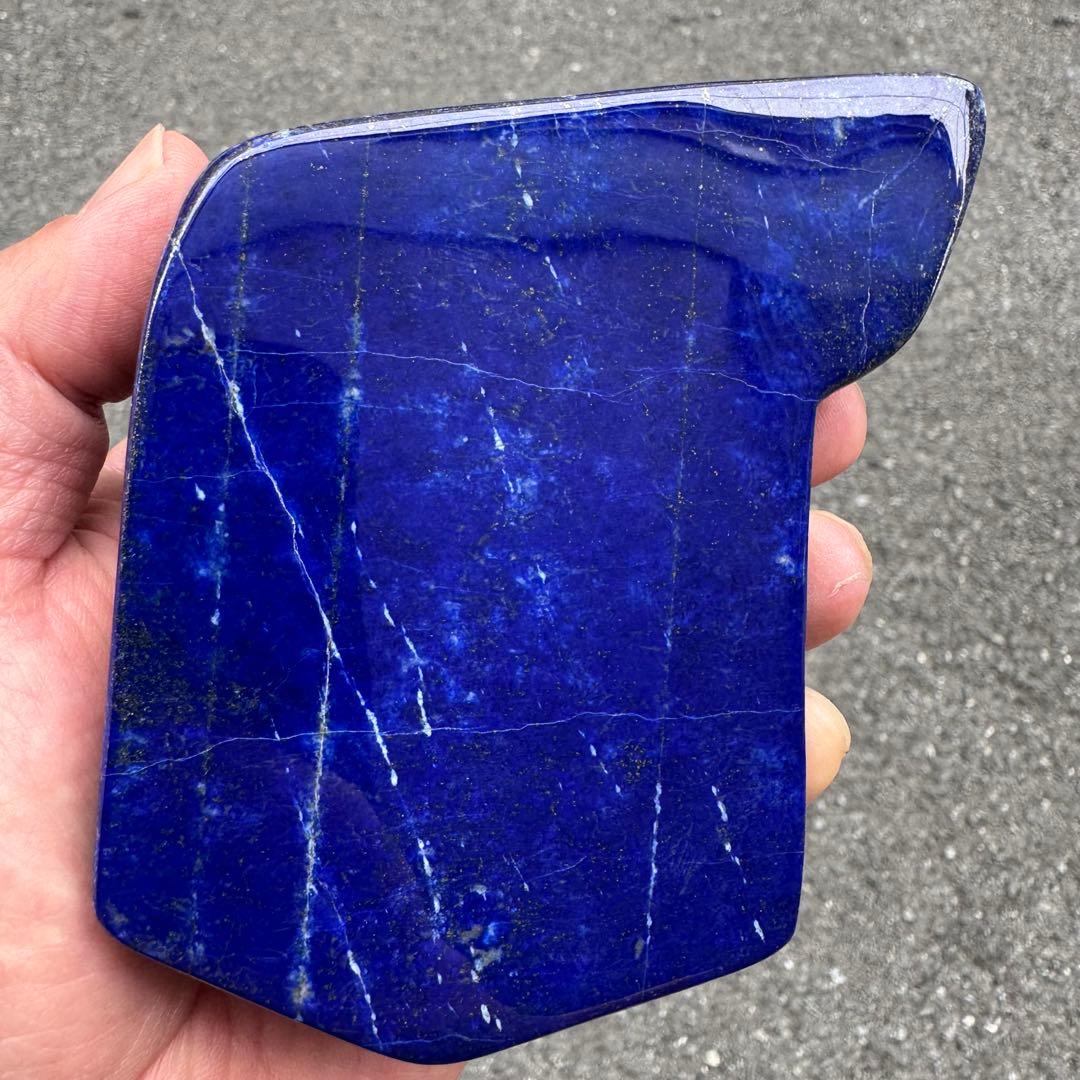 ☆ラピスラズリ☆5A☆金運☆約594g☆アフガニスタン産☆天然無着色☆磨き原石