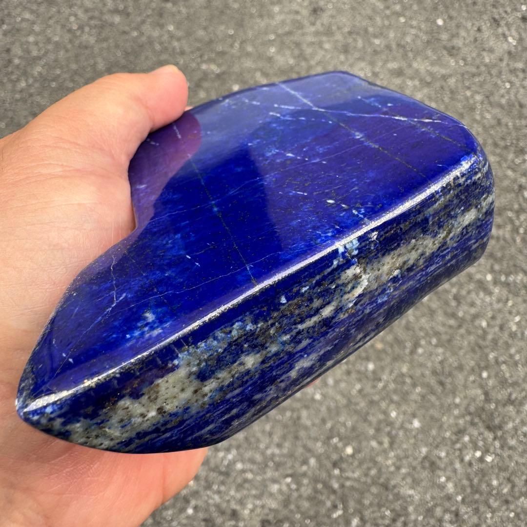 ☆ラピスラズリ☆5A☆金運☆約594g☆アフガニスタン産☆天然無着色☆磨き原石