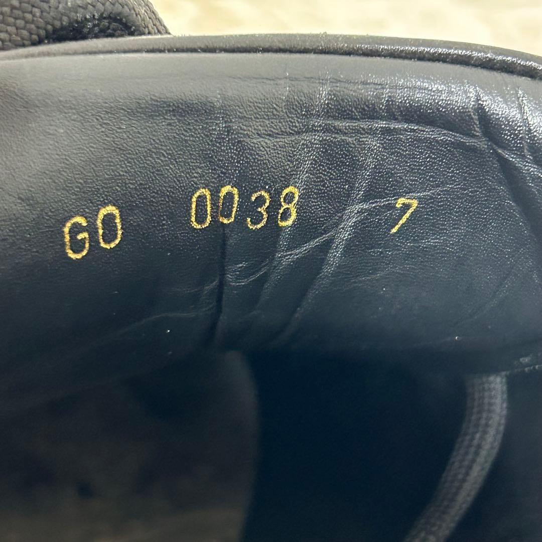 美品 ルイヴィトン ジャーマントレーナー レザー スニーカー 黒 モノグラム 7