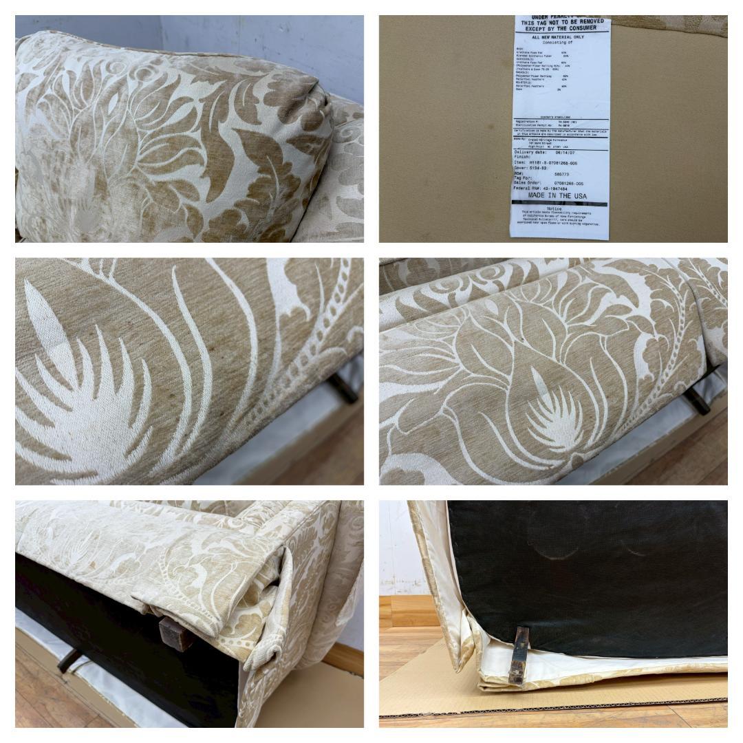 T7888☆美品☆ドレクセルヘリテイジ☆USA☆UPHOLSTEY3人掛けソファ