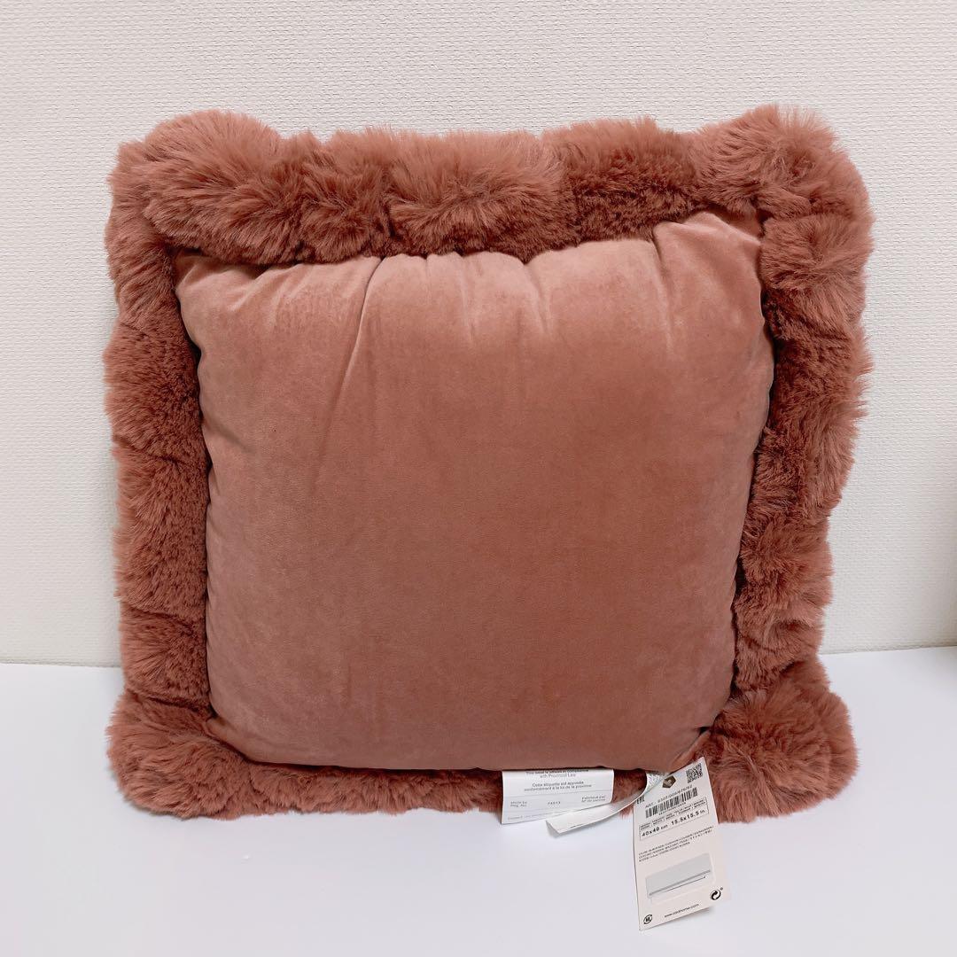 新品 ZARA  ザラ ホーム ファーテイストクッション 2個セット