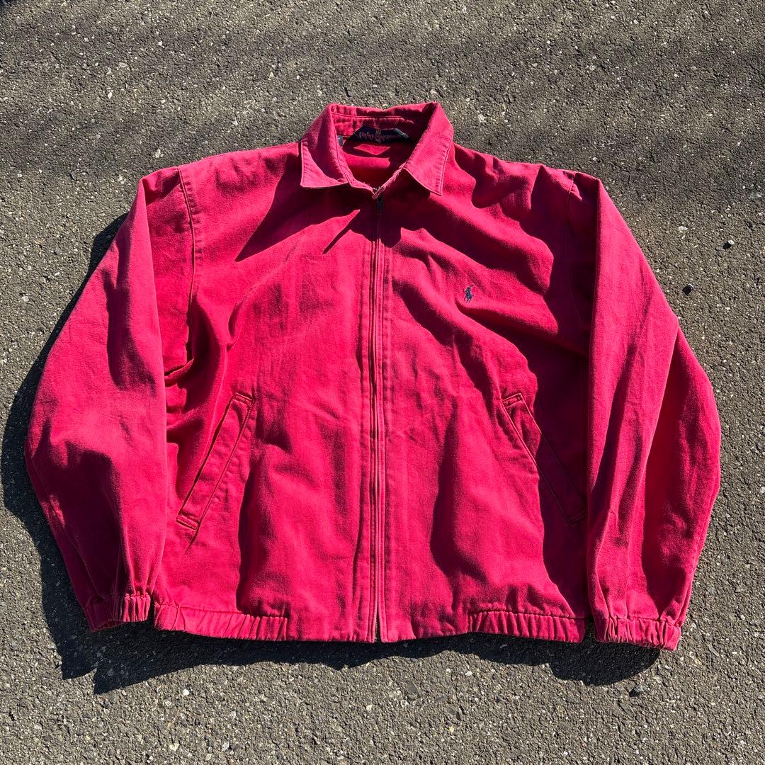 80s ポロラルフローレン　スウィングトップ スイングトップ レッド ボルドー