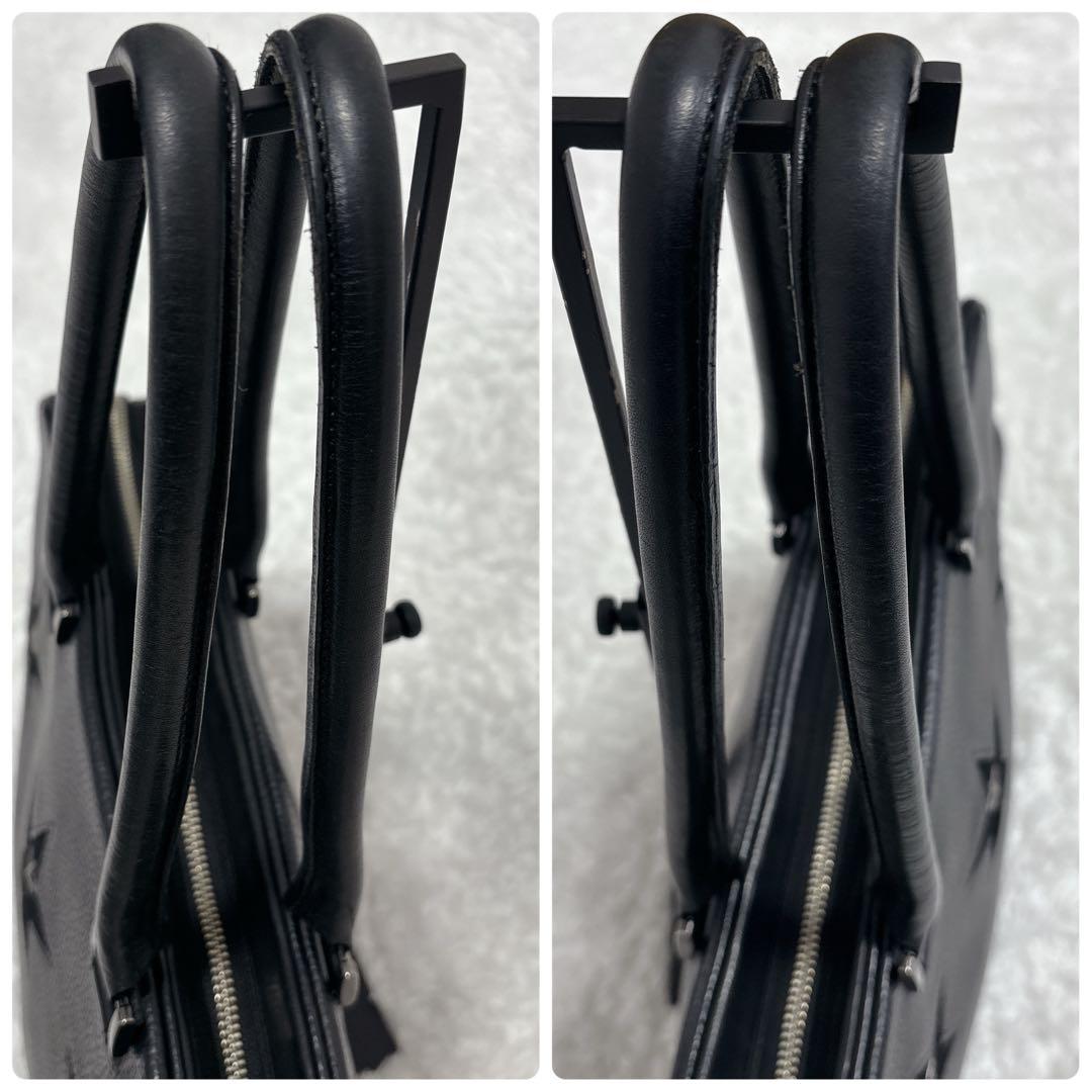 【Bajolugo】バジョルゴ レザートートバッグ スターモチーフ 黒 大容量