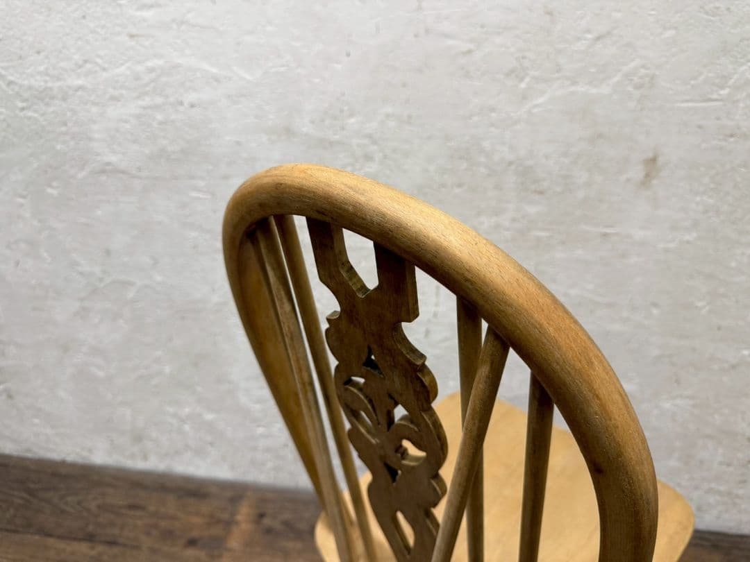 1154 ④英国アンティーク　ホイールバックチェア　イス　ウインザー　カフェ