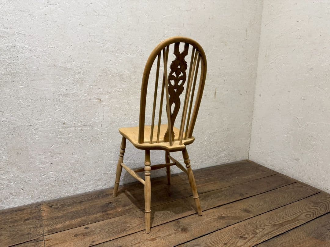 1154 ④英国アンティーク　ホイールバックチェア　イス　ウインザー　カフェ